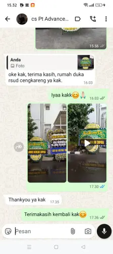 Testimonial Papan Bunga Pernikahan pondok kelapa