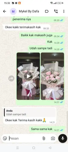 Testimonial Buket Bunga pondok kelapa