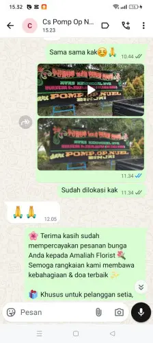 Testimonial Papan Bunga pondok kelapa