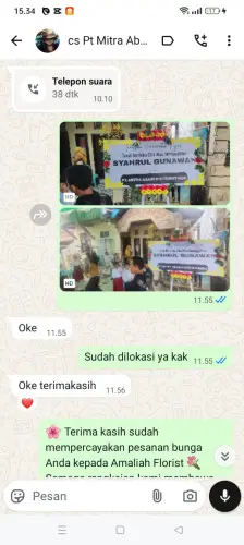 Testimonial Papan Bunga pondok kelapa