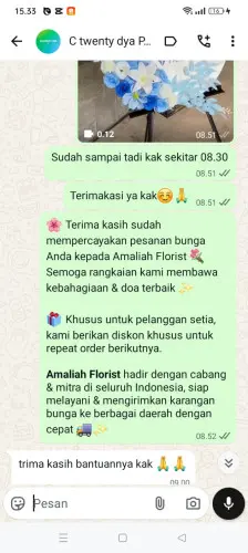 Testimonial Standing Flower pondok kelapa