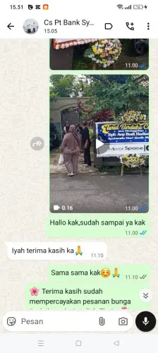 Testimonial Papan Bunga pondok kelapa